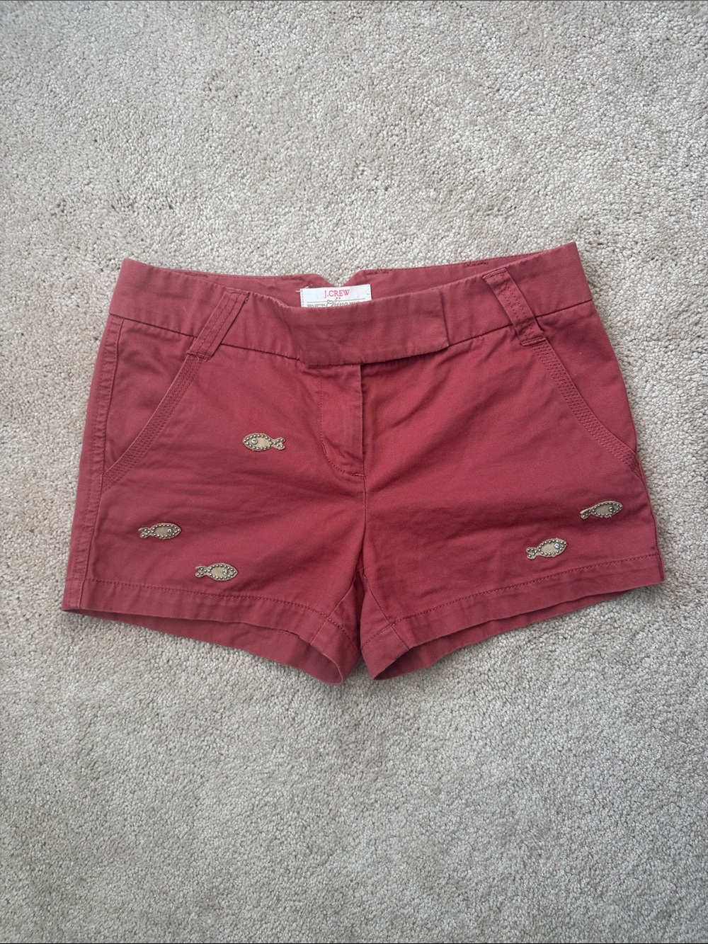 J. Crew Embellished Fish Chino Shorts